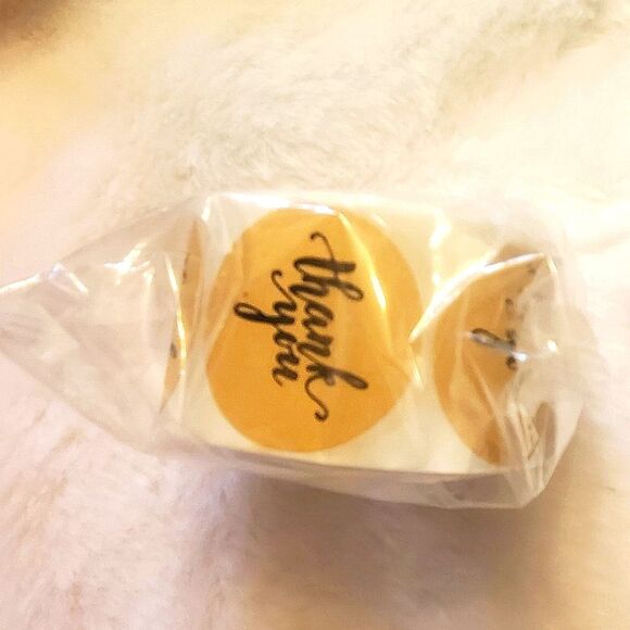 1 roll 500 Craft Thank You Stickers Labels 1.5 inches - Picture 3 of 5